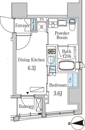 ザ・ライオンズフォーシア八丁堀の物件間取画像